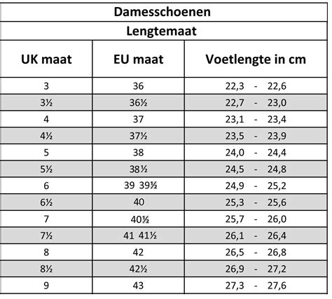 schoenmaat 12 euro omzetten